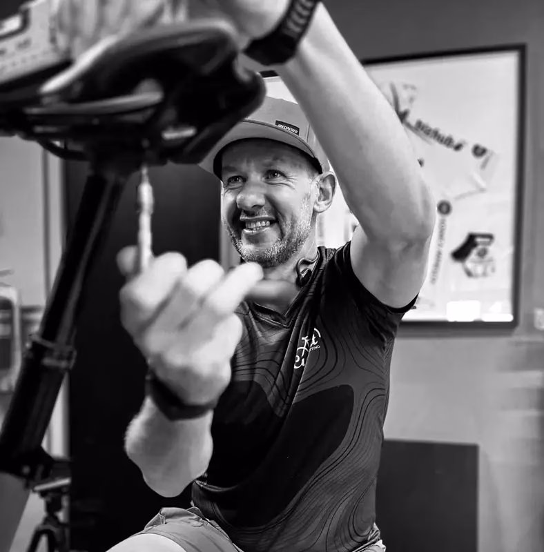 Ruan Smit working on a bike setup | Cycle-It Professional Bike Fitting Johannesburg Ruan Smit working on a bike setup | Cycle-It Professional Bike Fitting Johannesburg